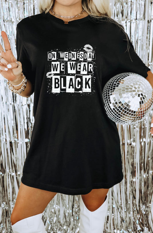 On Wednesday we wear black T-shirt
